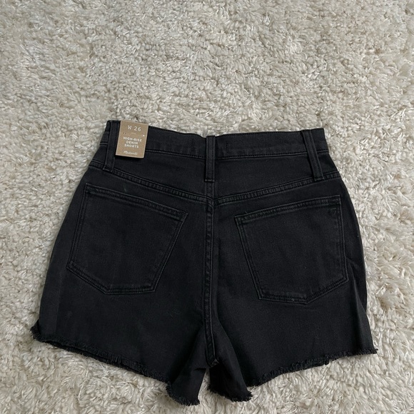 Madewell High Rise Black Denim Shorts Size 26 - Picture 10 of 12
